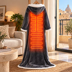 JA·GAA·GA from the back, with the heating panels glowing across the back